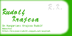 rudolf krajcsa business card